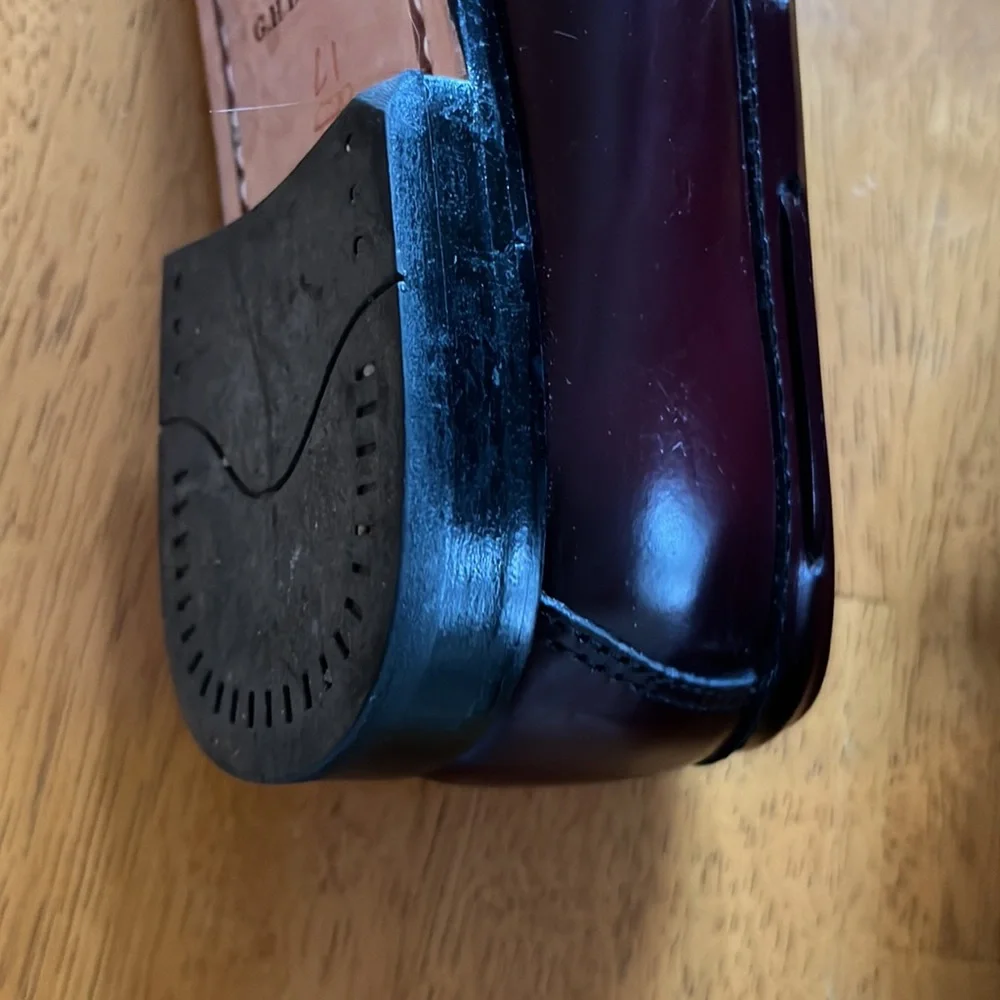 G.H. Bass & Co. Patent Tassel Loafers in Burgundy